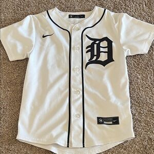 Nike Kids White and Black Baseball Jersey